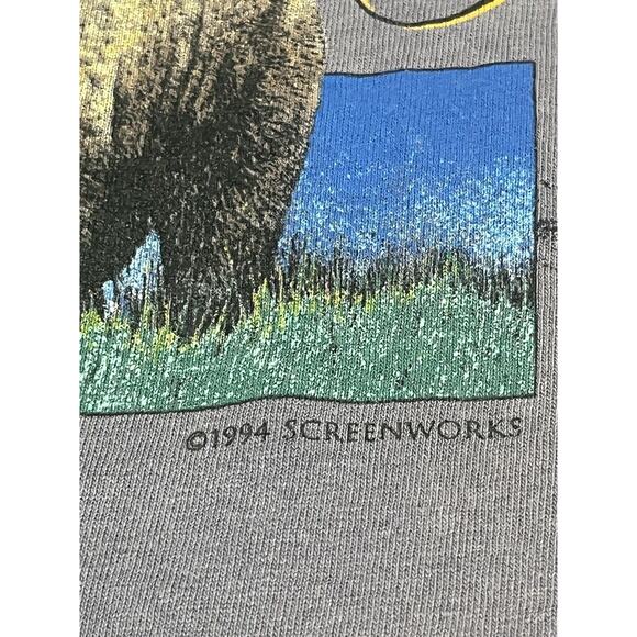 Vintage 1994 Yellowstone T Shirt Unisex Mens M 40” Moose Elk Bear Wolf Eagle - Picture 8 of 16